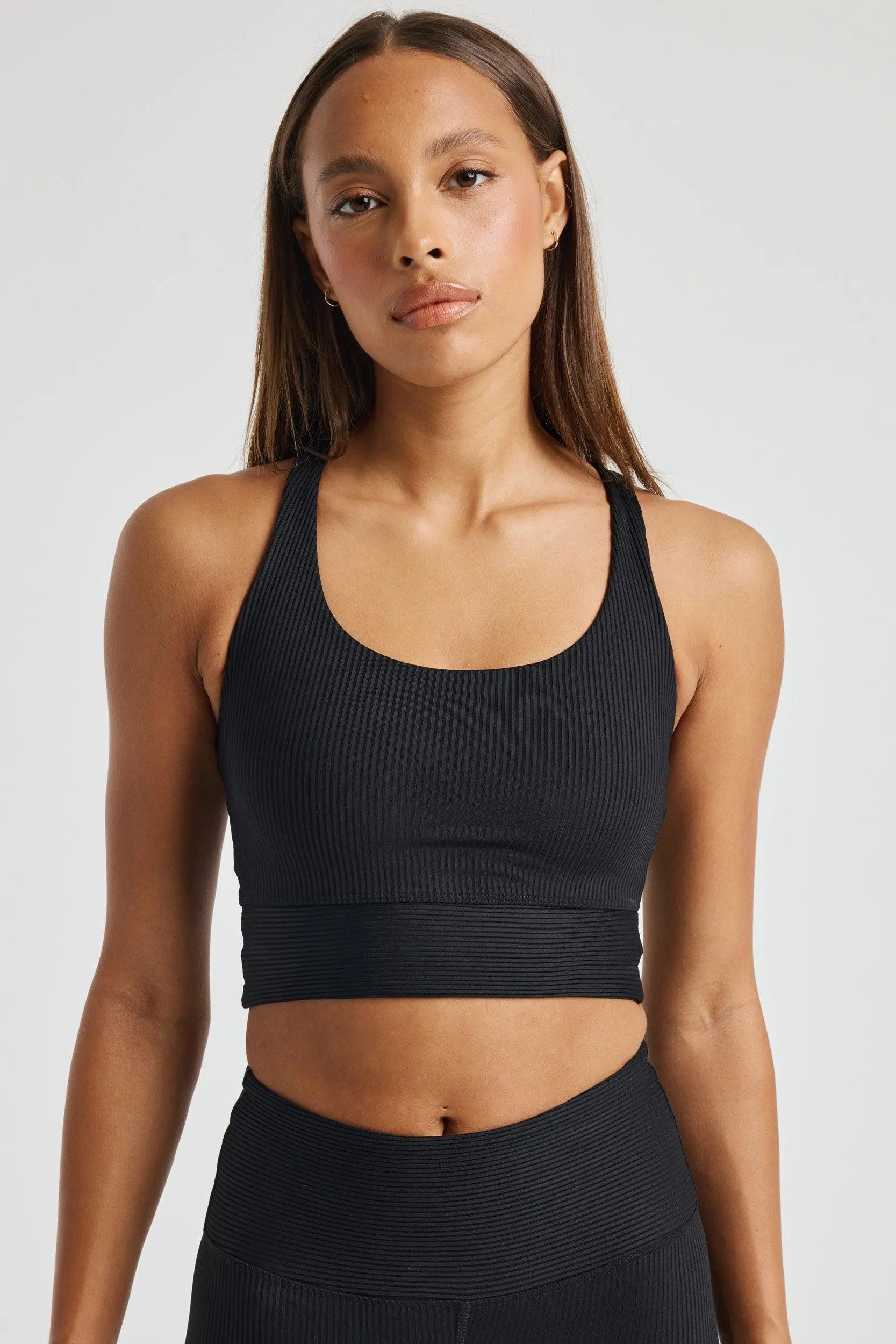 Soutien-gorge côtelé de sport