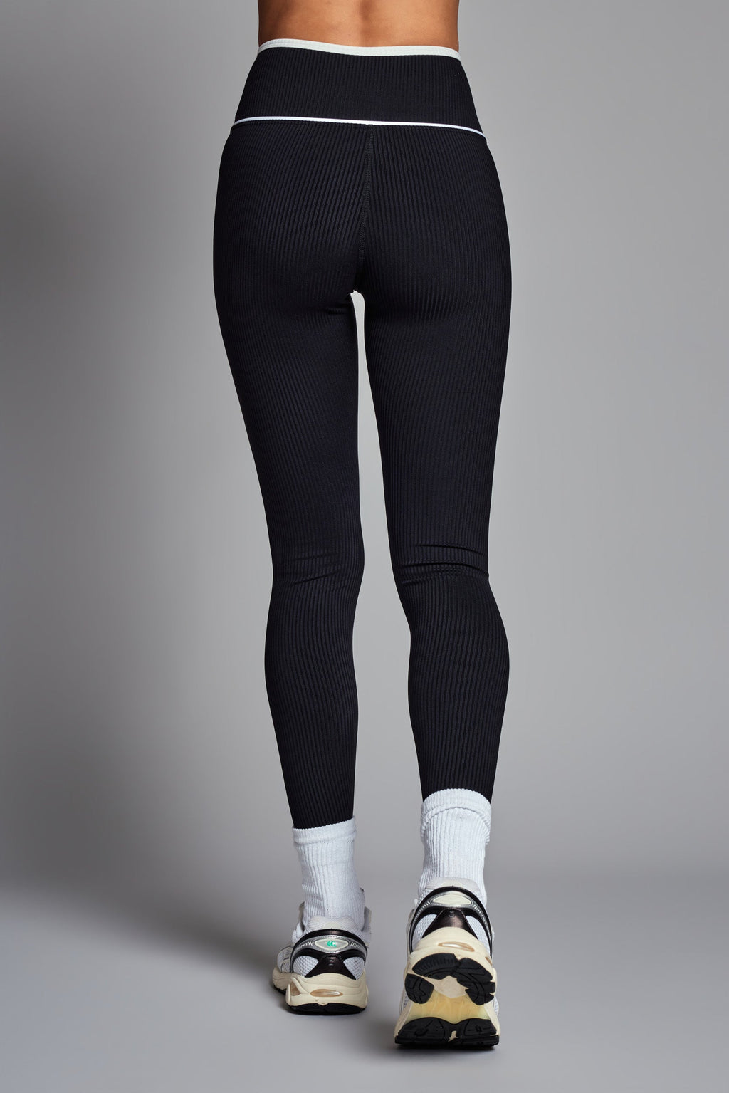 Legging côtelé bicolore