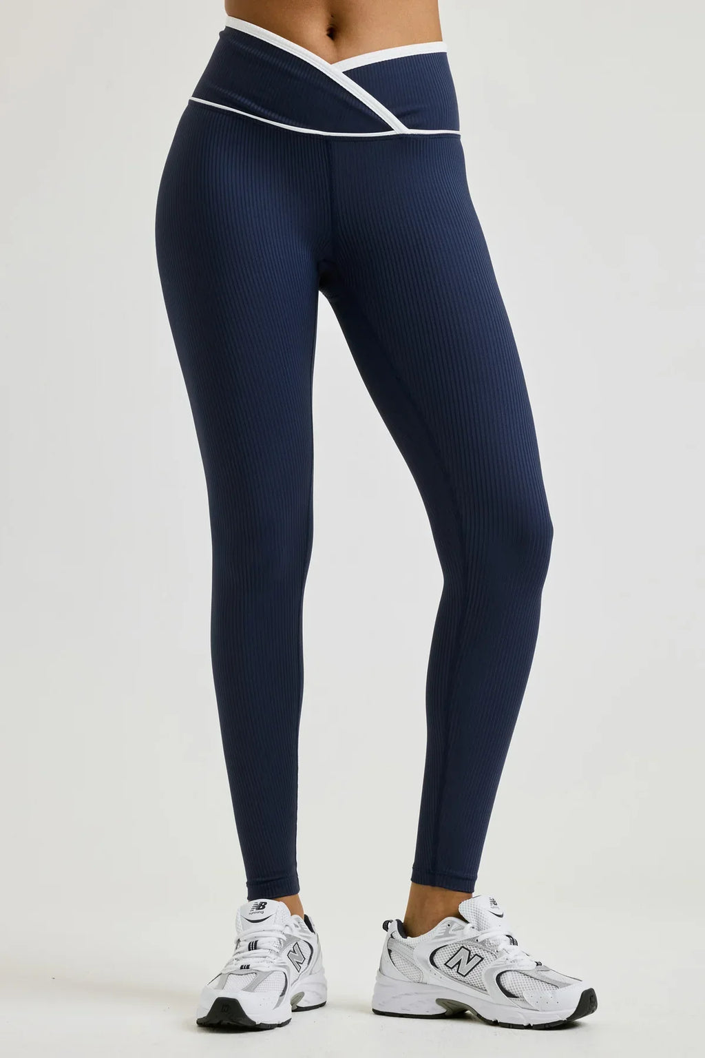 Legging côtelé bicolore