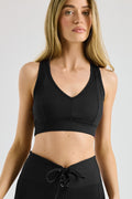 Soutien-gorge sans armature côtelé