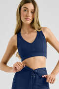 Soutien-gorge en V côtelé