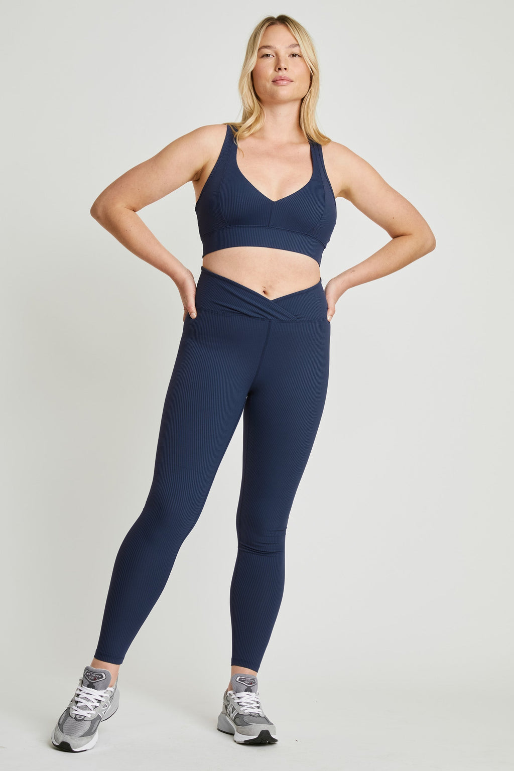 Soutien-gorge en V côtelé