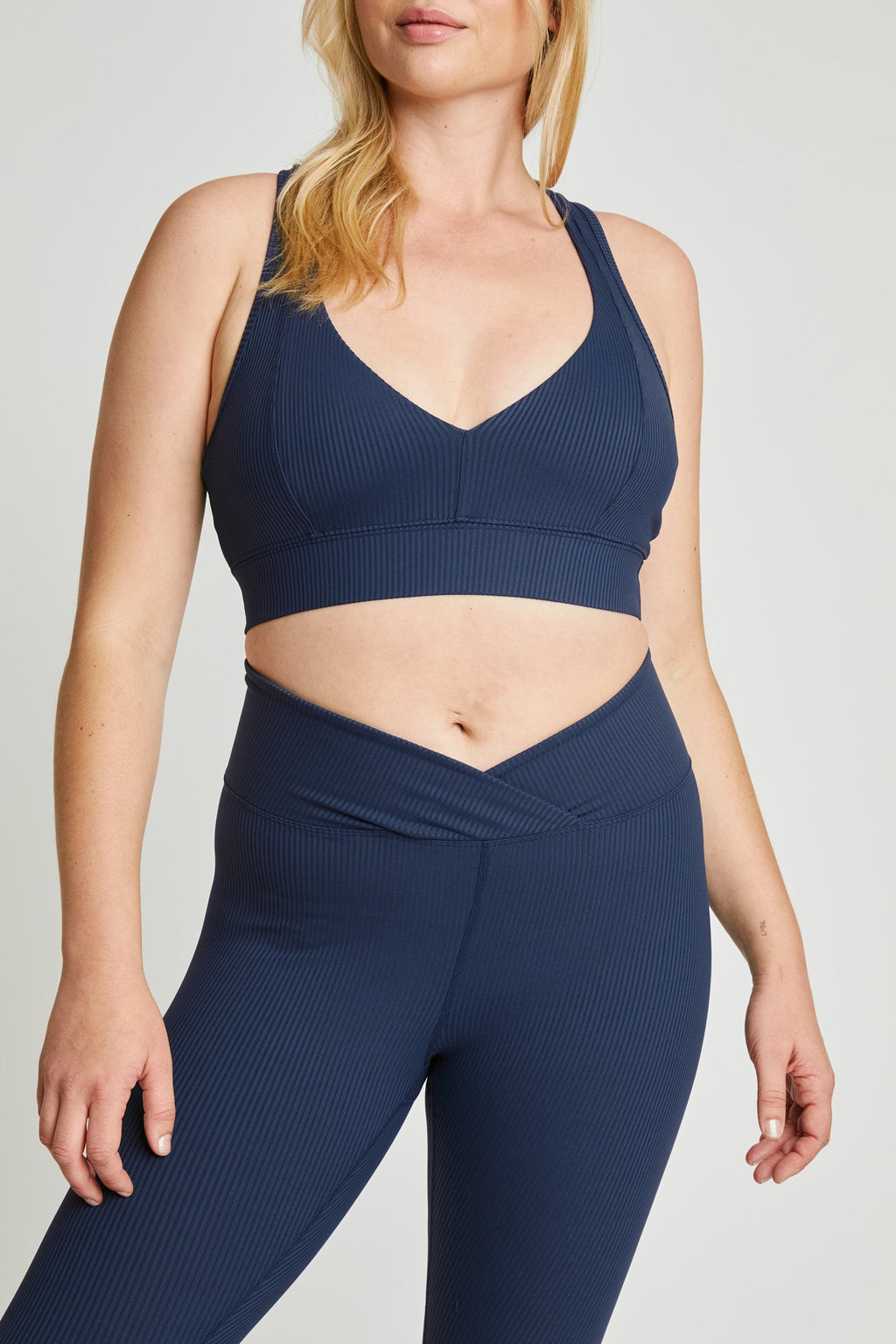 Soutien-gorge en V côtelé