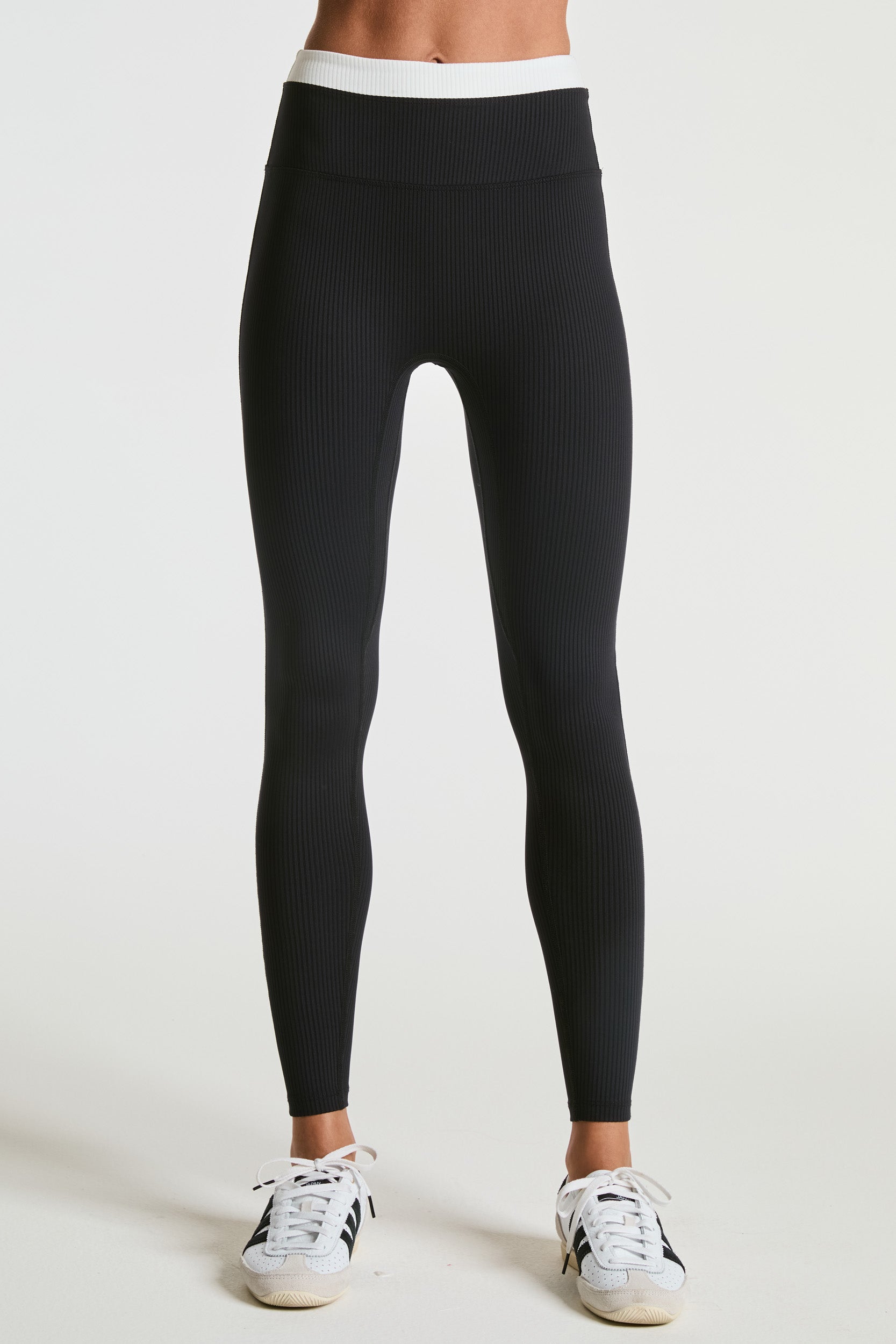 Legging côtelé superposé