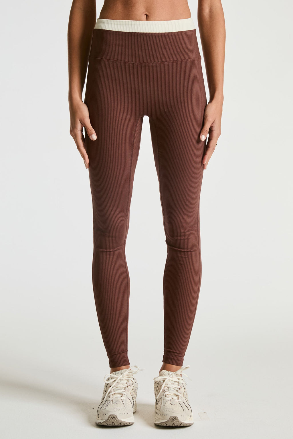 Legging côtelé superposé