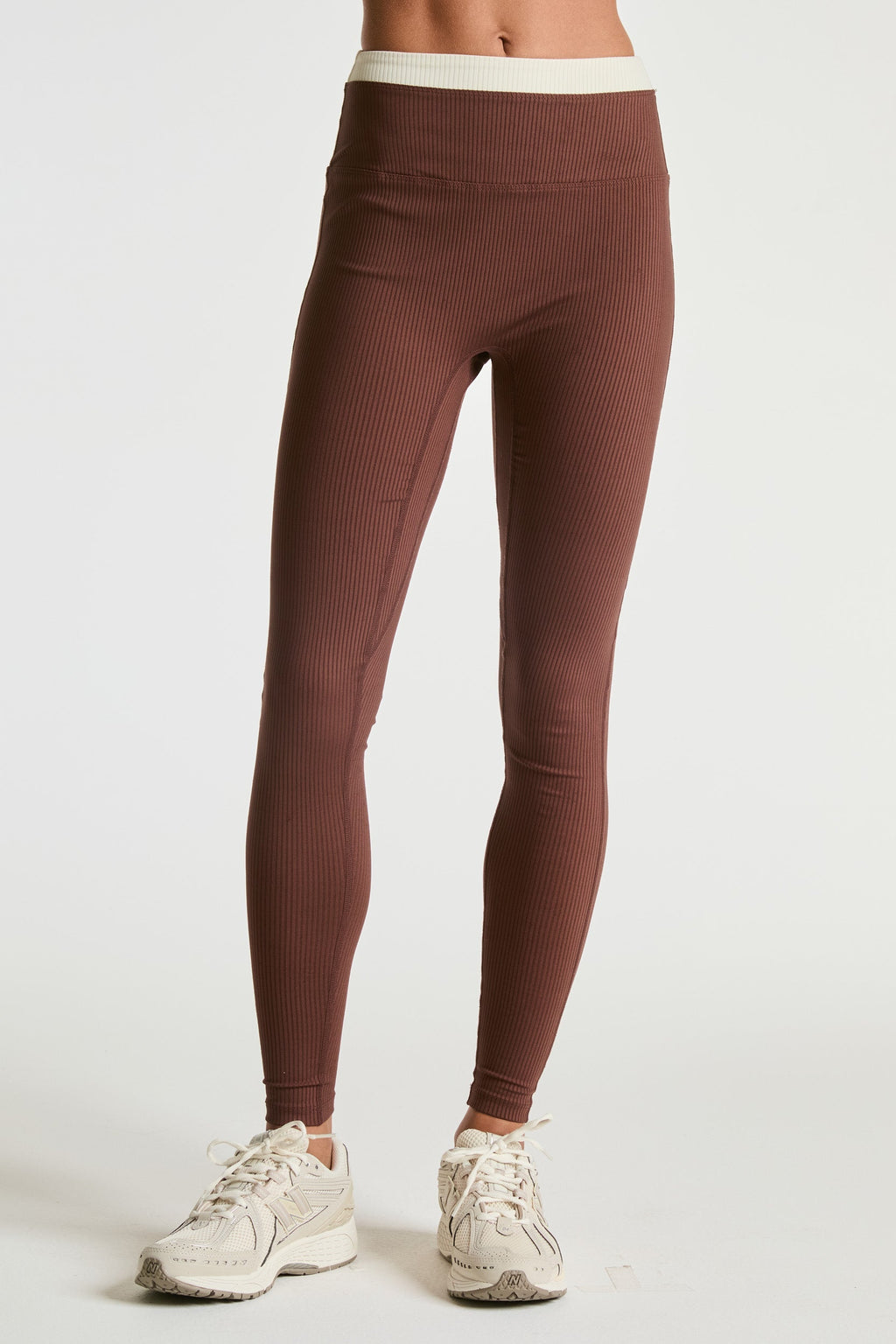 Legging côtelé superposé