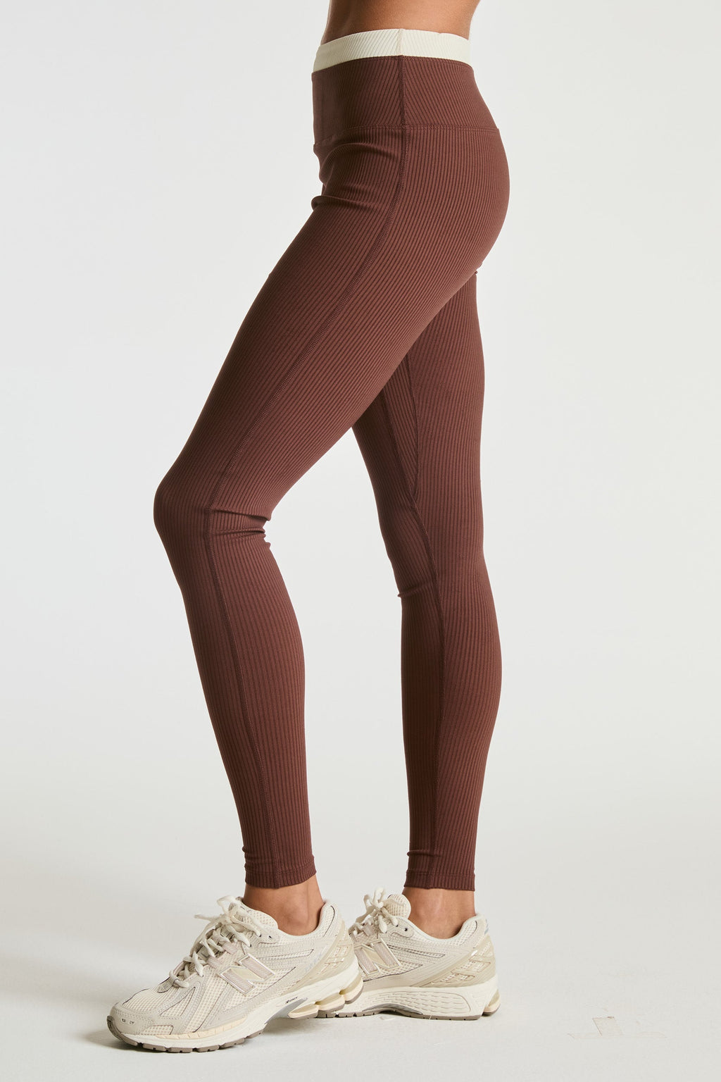 Legging côtelé superposé