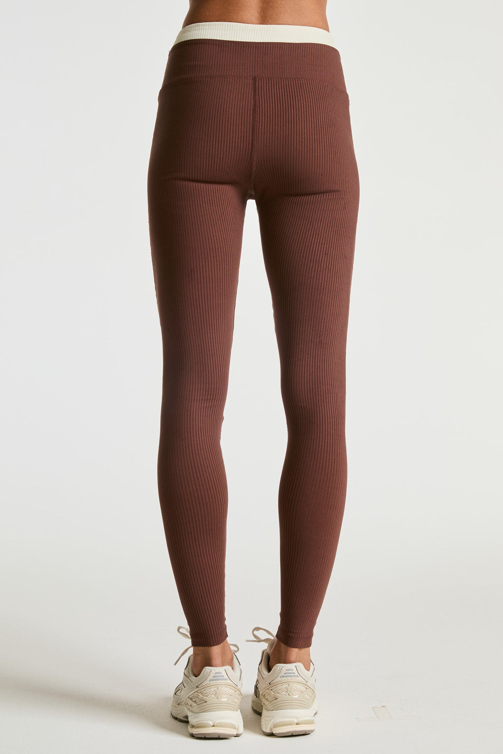 Legging côtelé superposé