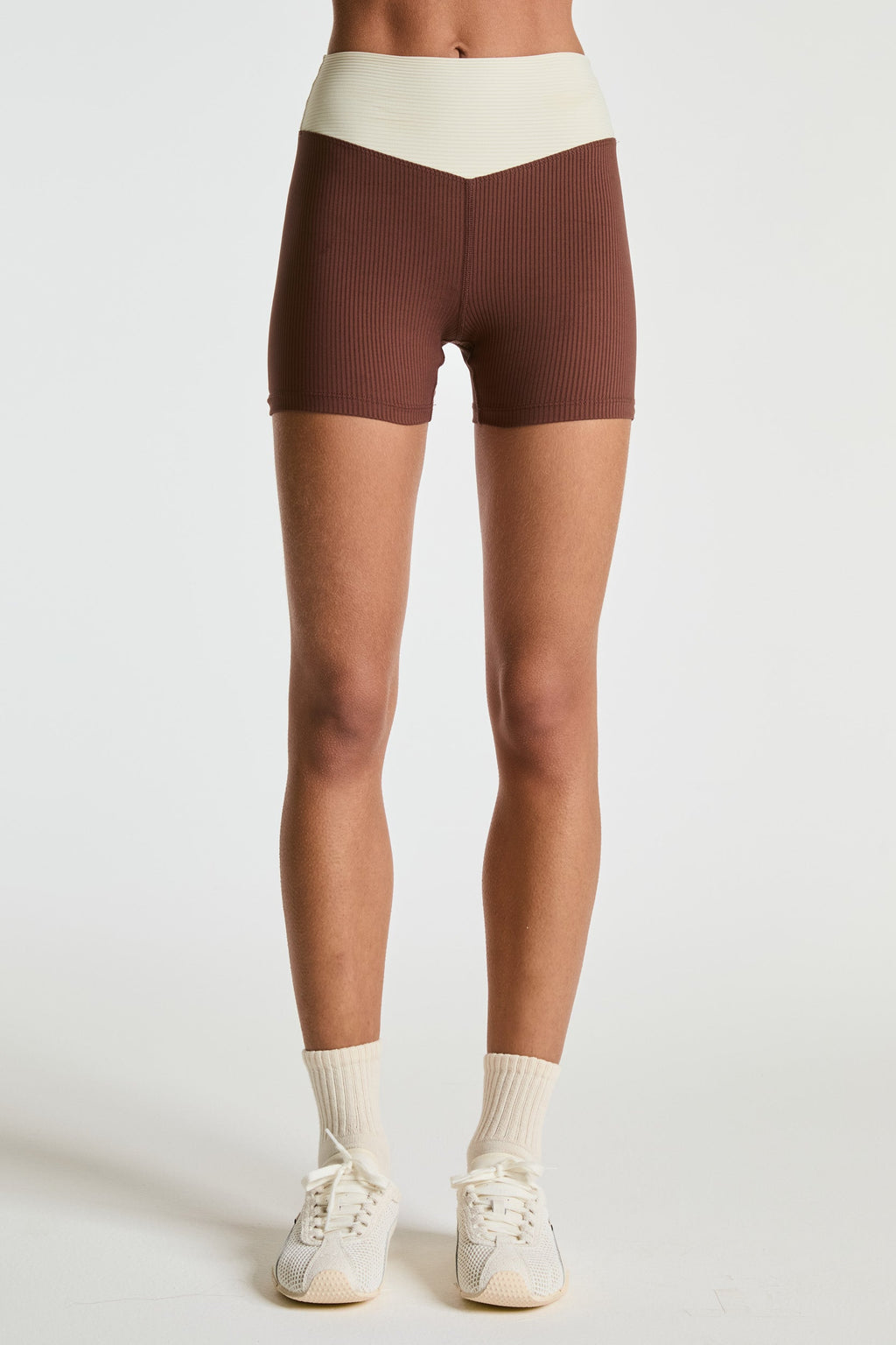 Short côtelé bicolore dégradé