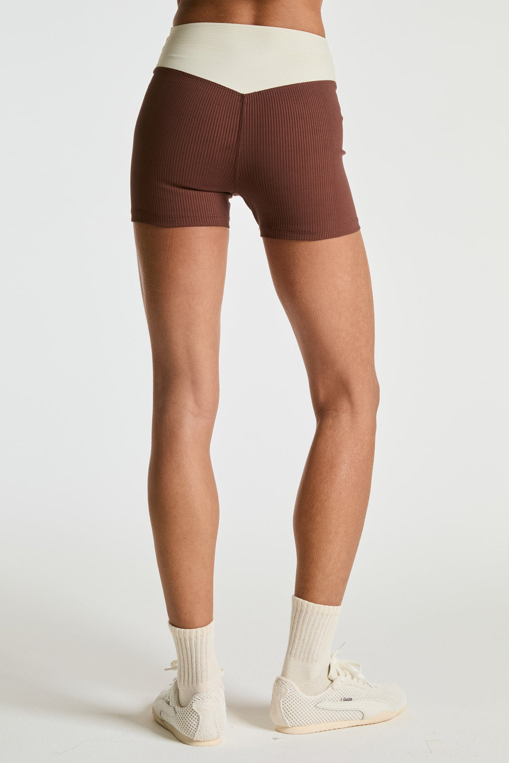 Short côtelé bicolore dégradé