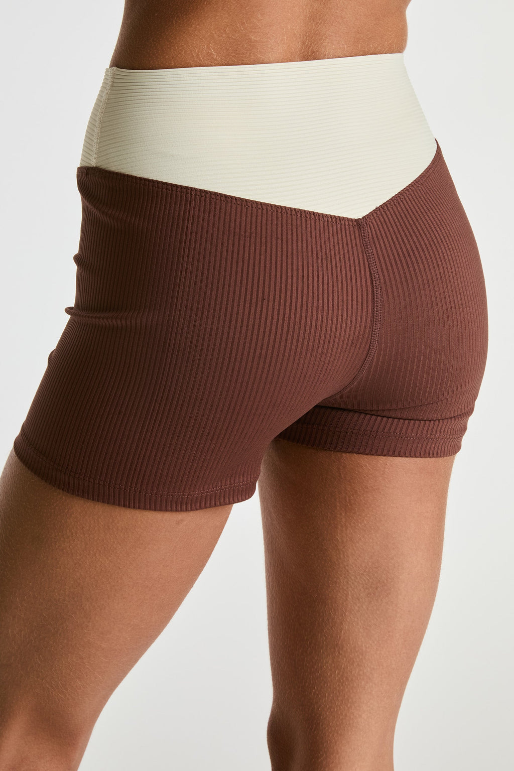 Short côtelé bicolore dégradé